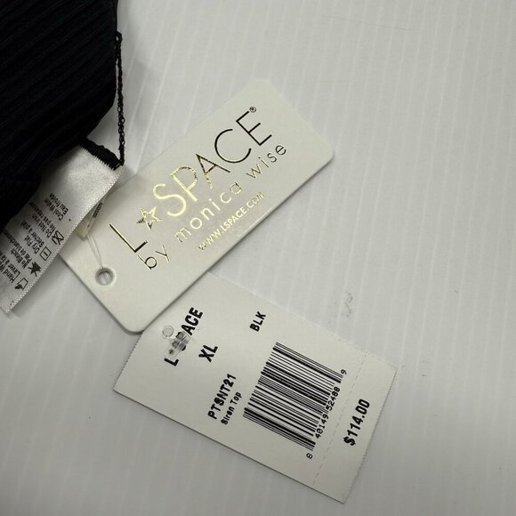 L Space Siren V-Wire Bikini Top Black XL Swimwear Swim Sexy Supportive NWT - Picture 8 of 11